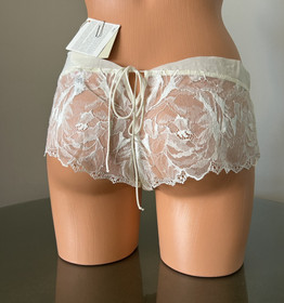 NWT La Perla Ivory Silk Lace Nightgown / Panty / Slip Set, sz L *$929*