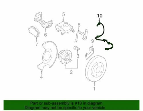 Sensor de velocidad de rueda delantera izquierda derecha Buick LaCrosse original GM 2010-2016 22821303 Foto 2 de 2