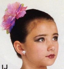 New Lot of 3 Large Organza Flowers pinback clippie Dance Bridal Craft 4 inches