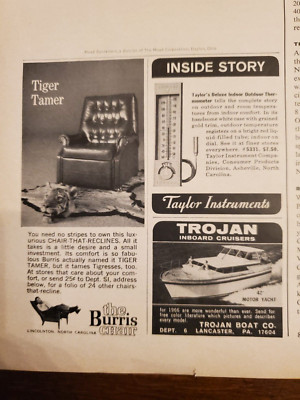 60's Trojan Inboard Cruisers 2''x 2 1/2'' Magazine Black & White Advertisement