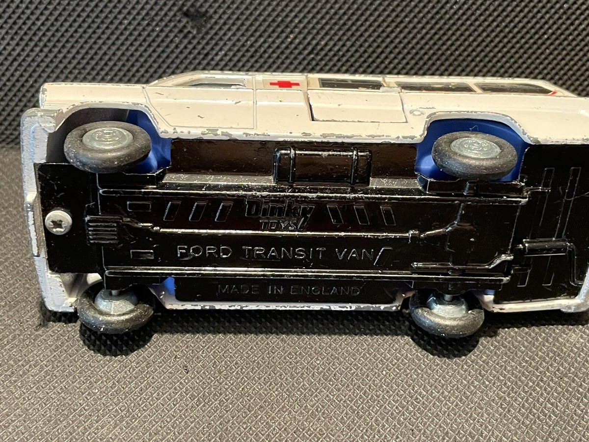 DINKY Ford Transit Van Ambulance Red Cross - 1970's - USED