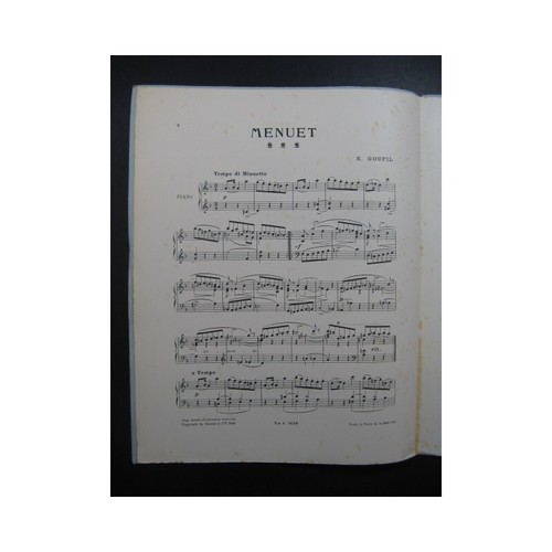 Goupil Emile Minuet Piano 1910 - Imagen 3 de 4