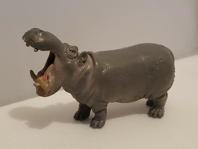 Vintage 1996 Schleich Hippo Scary Hippopotamus Open Mouth Retired