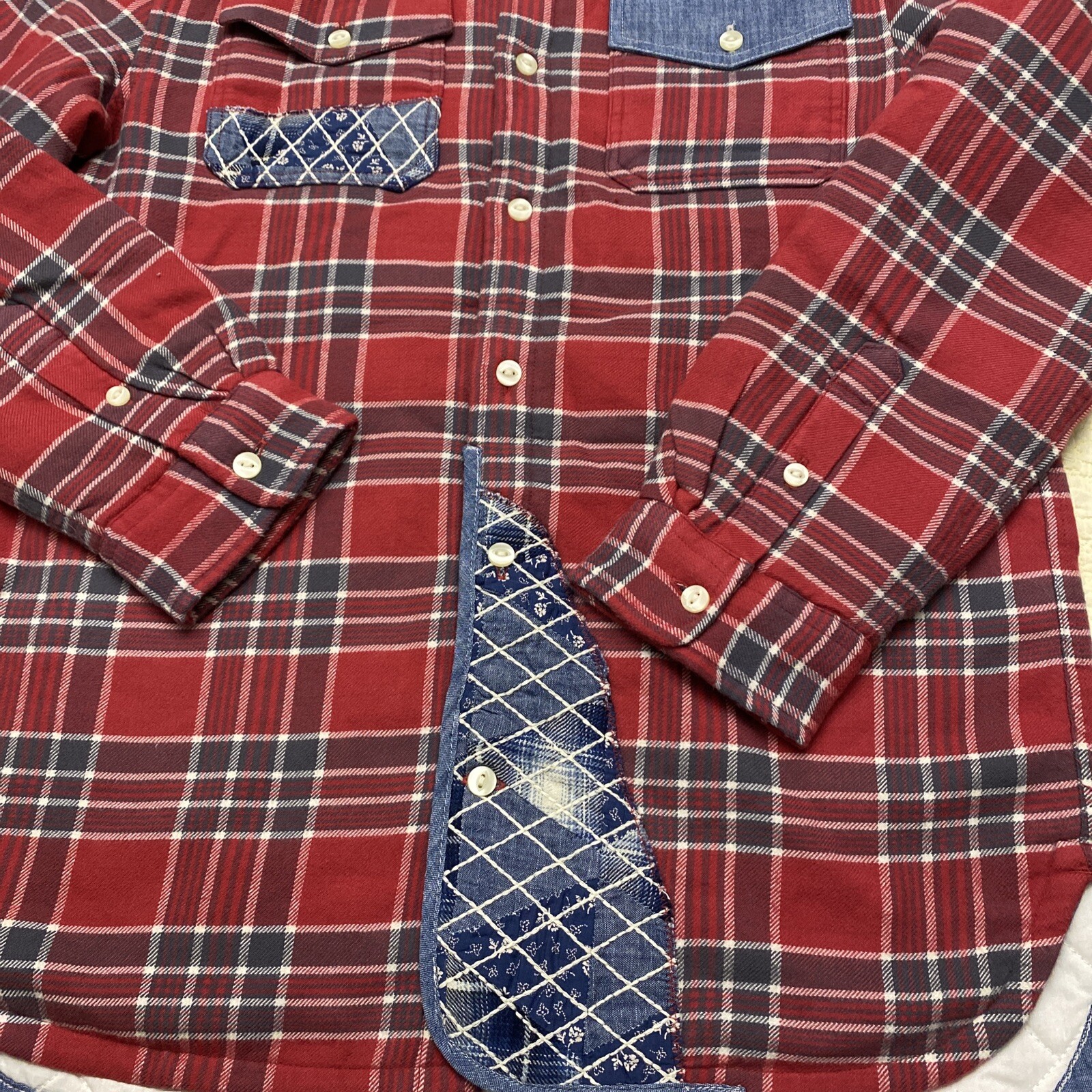 NWT Polo Ralph Lauren Boy's Flap Pocket Shirt Jacket Patchwork Quilted Sz 16 image 4