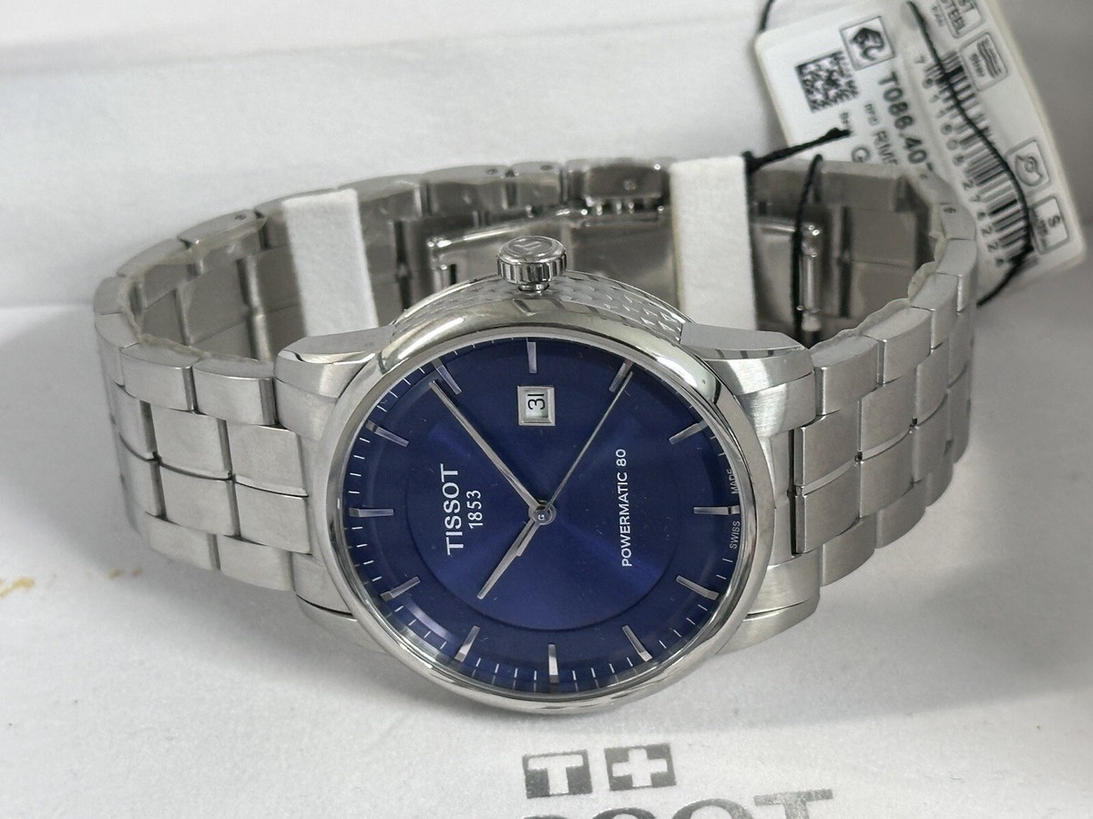 New Tissot Luxury Automatic SS Mens Watch T086.407.11.041.00 Date