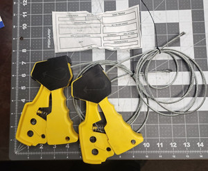 2 Brady Nylon Cable Lockout, 1/8" Diameter, 6' Length, Yellow [A0B5]