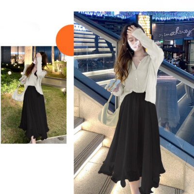 マーミット　ツインテール　全高38㎝ Summer High Waist Midi Denim Skirt for Women with Button