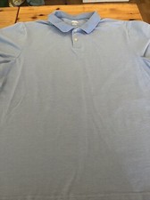 Old Navy Mens 2XL Built-In Flex Short Sleeve Polo Shirt Light Blue