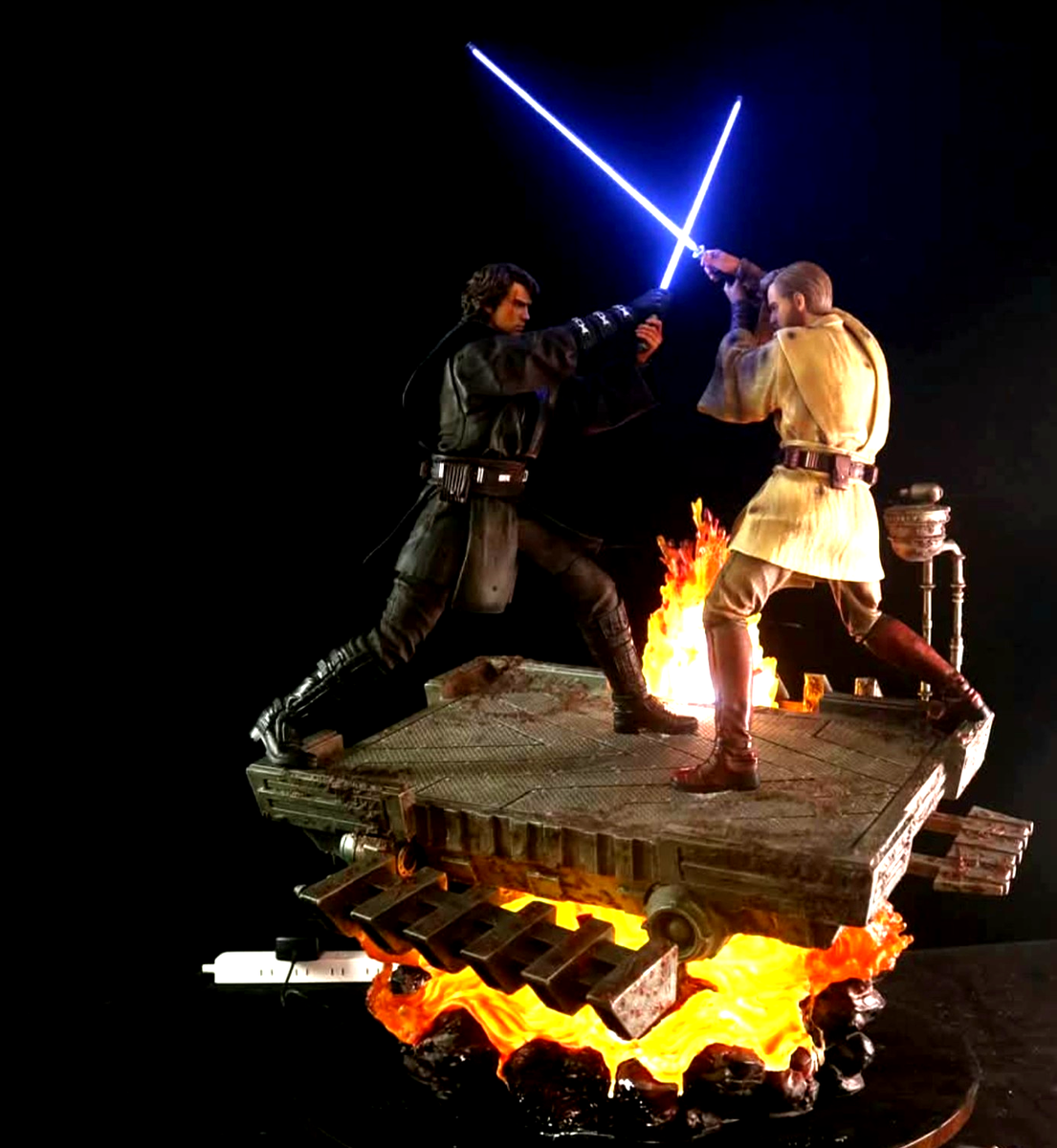 Star wars anakin diorama アナキン Anakin vs Obiwan Kenobi Star Wars Custom Statue 1/4 Diorama