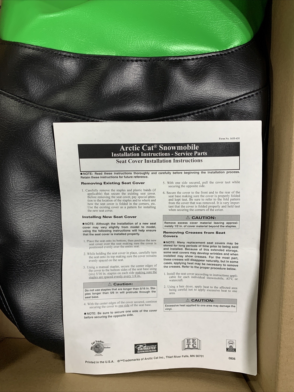 arctic cat snowmobile seat cover eBay