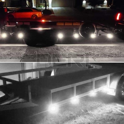 2PC White 9-LED Oval Side Marker Light Clearance Truck Trailer Waterproof 12-24V - Foto 7 di 9