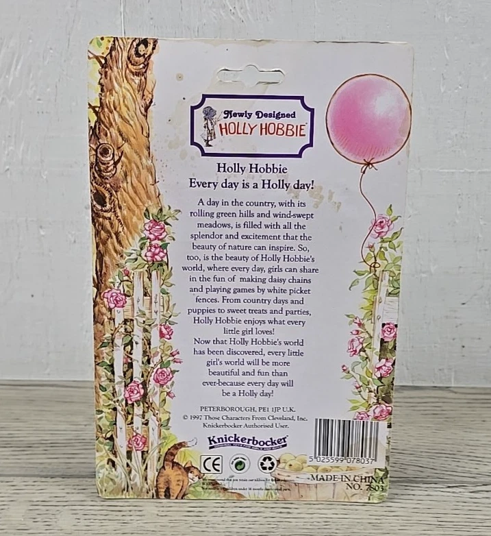 Muñeca Posable Knickerbocker Holly Hobbie 1997 De Colección - Marrón Pelo Rojo Azul Ojo Verde Foto 3 de 4