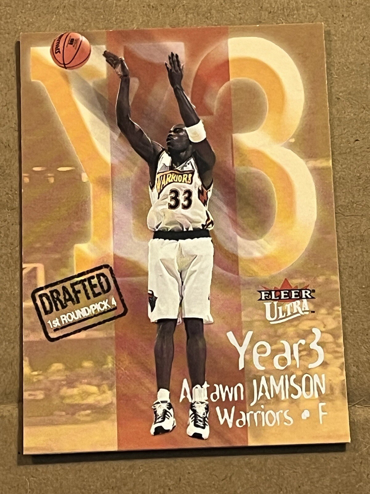 2000-01 FLEER ULTRA - YEAR 3 INSERT - ANTAWN JAMISON WARRIORS  #10 OF 10 YT