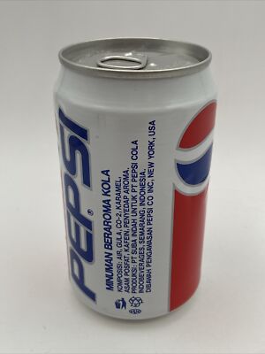 Vintage Pepsi Can Empty Unopened Pull Tab Indonesia 1997 | eBay