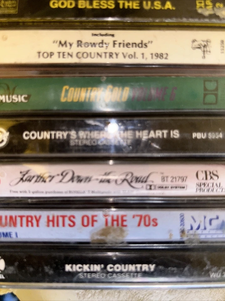 Lot of 10 Country Music Cassette Tapes Best Of Country Hits See Photos Foto 4 de 4