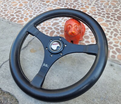 Rare vintage Jackie Stewart MOMO Signature Steering Wheel In Black