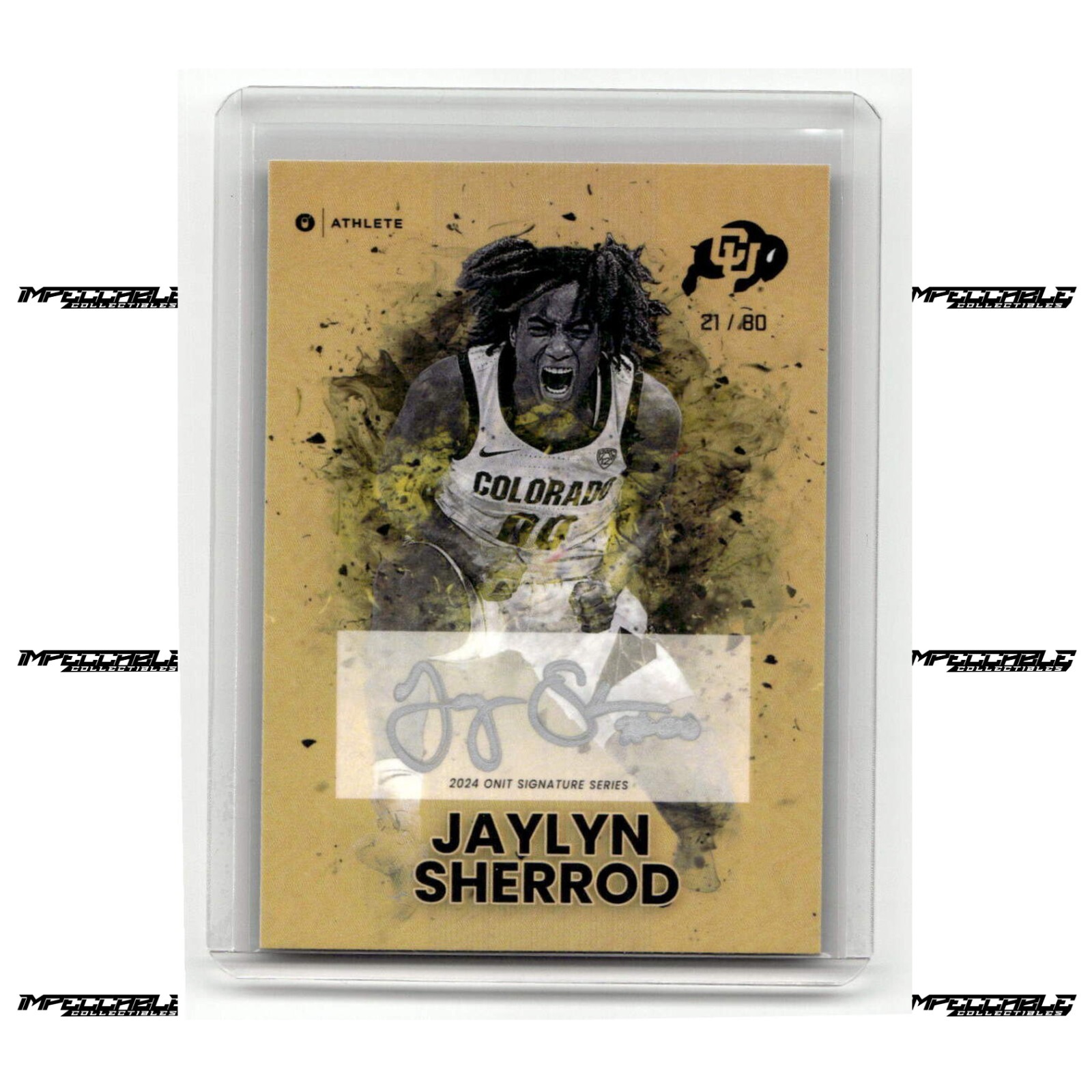 2023-24 ONIT Colorado - Gold #78 Jaylyn Sherrod Rookie On Card Auto /80