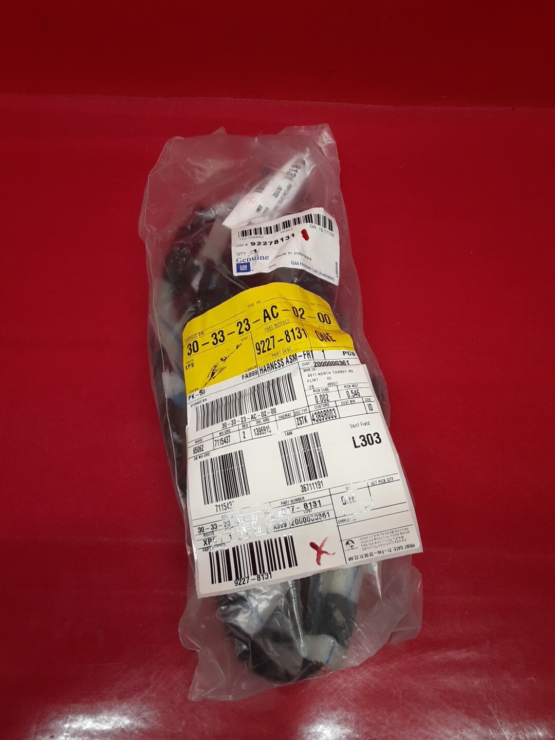 2016 2017 Genuine GM Chevrolet SS Front Left Driver Door Wiring Harness