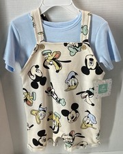 Disney Baby Boys 24 Months 2-Piece T-Shirt Overall Set NWT