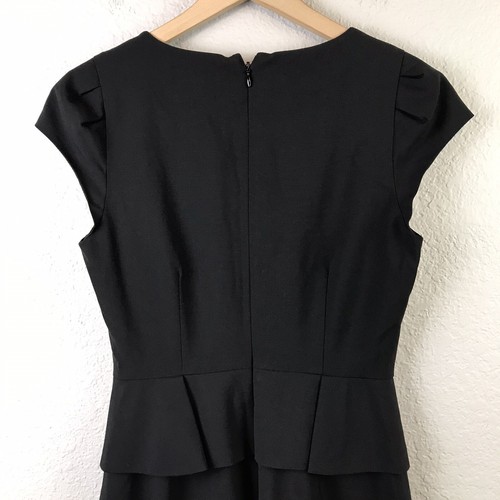 J.Crew Women’s 0 Peplum Suit Dress Black Wool Blend Lined - Picture 10 of 13