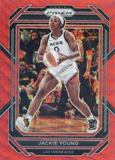2023 Panini Prizm WNBA JACKIE YOUNG #121 RED RUBY WAVE PRIZM ACES