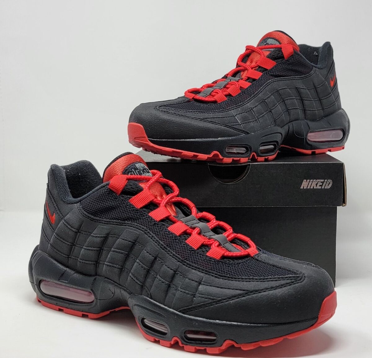 Nike Air Max 95 Nike ID By You Leather Black/Red 314350-997 Nike Air Max 95 Nike ID By You Leather Black/Red 314350-997