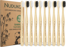 Bamboo Toothbrushes Soft Bristles, Biodegradable Eco-Friendly Toothbrush 10 Pack