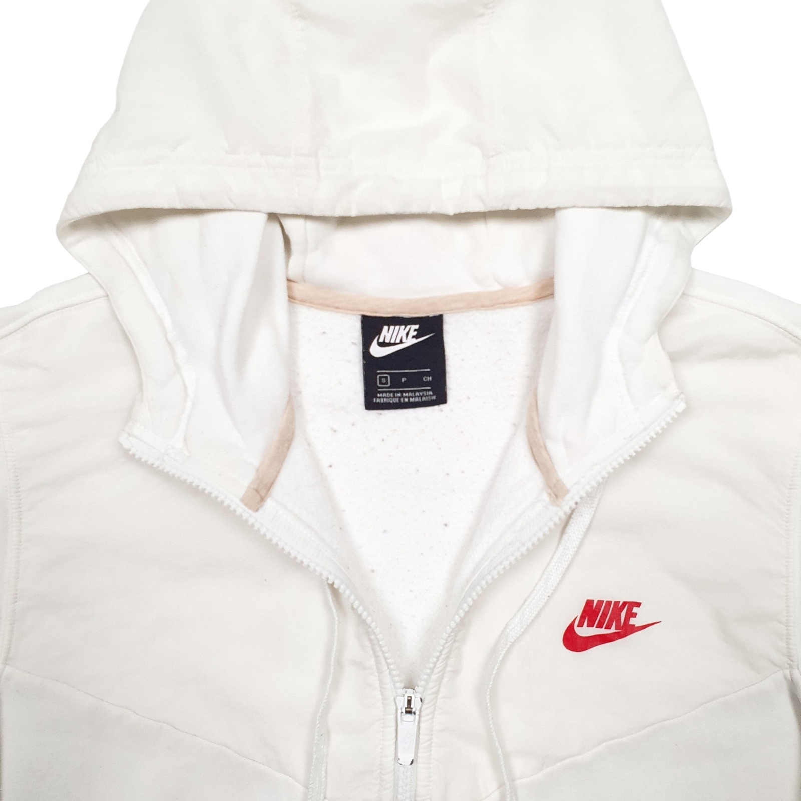 NIKE Full Zip Cotton & Polyester Jumper Sweatshirt Mens S image 2