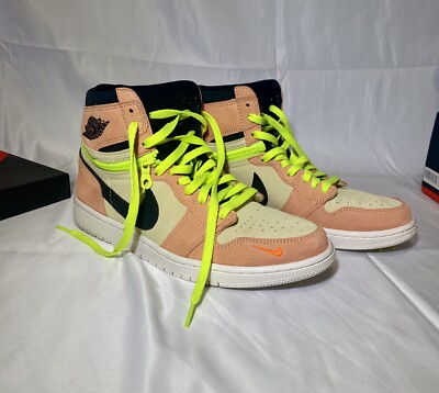 Nike Air Jordan 1 Switch 8.5 Men (CW6576 800) Apricot Agate/Black-Lemon Drop