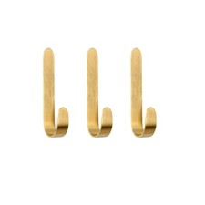 3 Pcs Hooks Gold Metal Strong Sticks On Wall Door Hanging Kitchen Cabinets