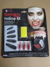Female Vampire Dracula Makeup Kit Face Paint Stage Makeup with false teeth New