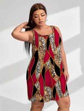 2XL Plus Size 16 - Bust 44.5-46.9" - Color-Block Dress - Muumuu Fit ✨ Brand New