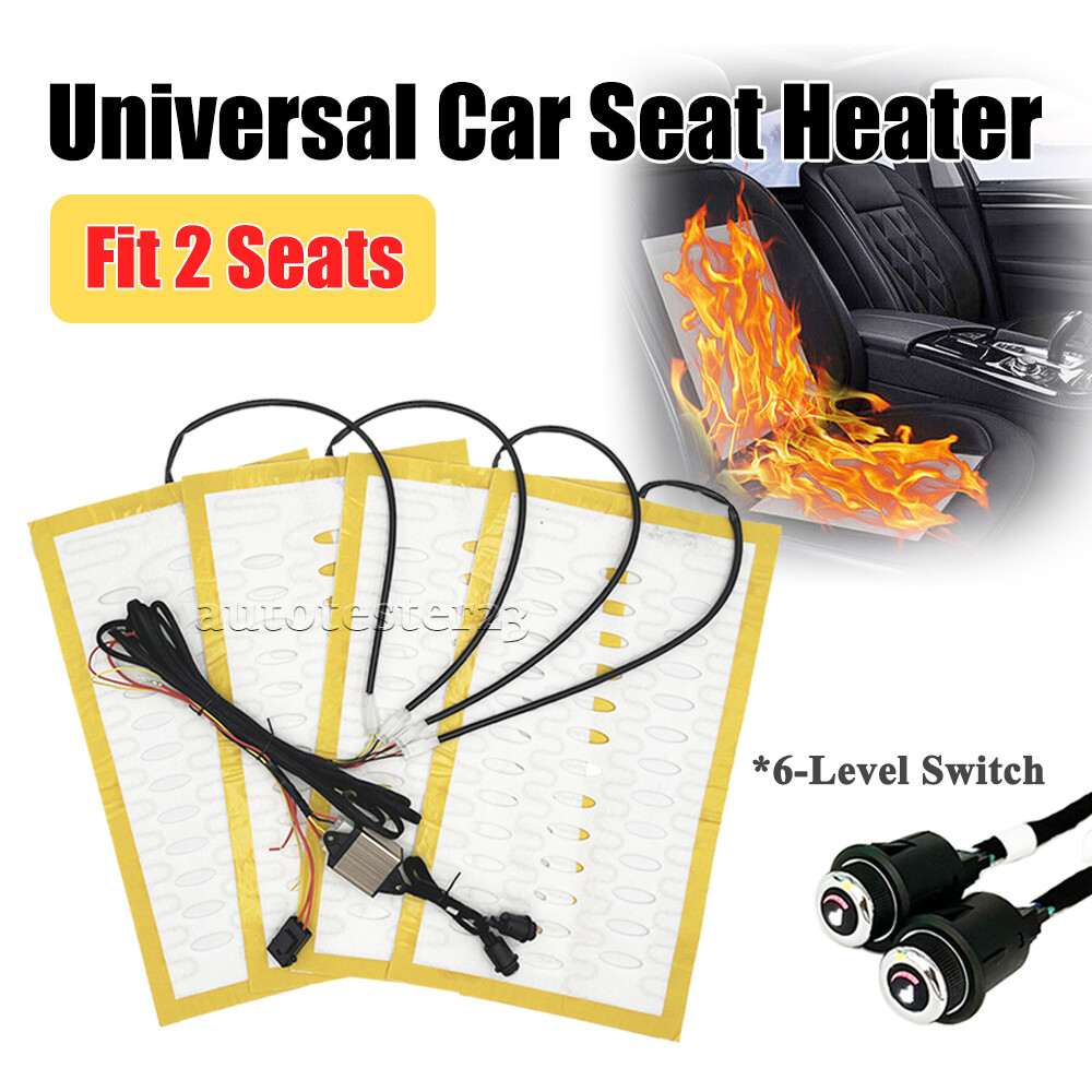 Universal Car Seat Heater Kit Alloy Wire Car Seat Heating Pad 6-Level Switch