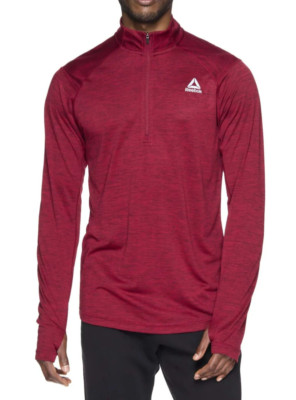 Reebok Men's Trail Quarter-Zip Long Sleeve Active Pullover Sweatshirt NEW