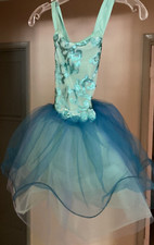 Weissman Ballerina Dress Up Dance Tulle Costume Teal Mermaid Tutu Size 1C