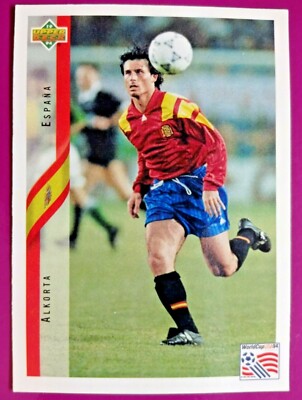 ALKORTA, SPAIN-N.161-WORLD CUP USA 94 COLLECTIBLE CARD OF THE UPPER D.E.C.K.