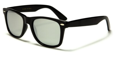Classic Polished Black Polarized Chrome Iridium Sunglasses