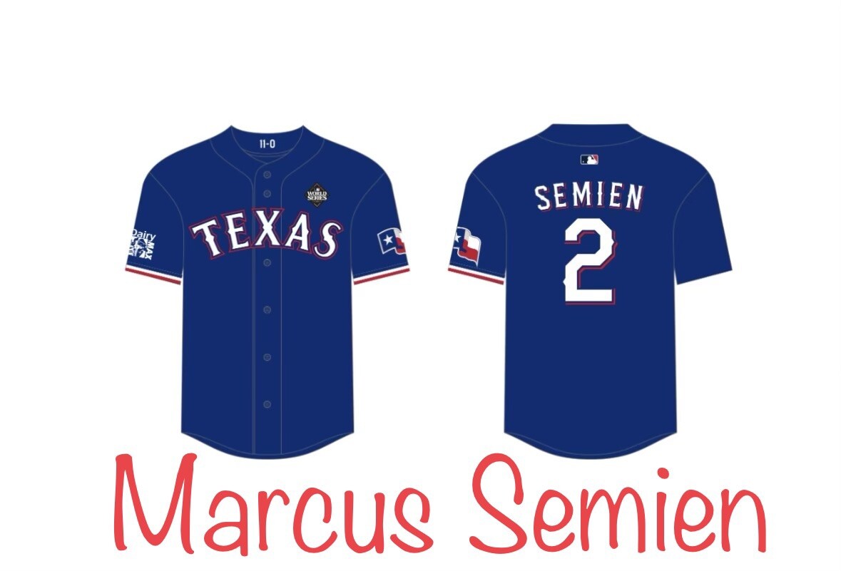 2024 TEXAS RANGER Marcus Semien Replica JERSEY - Size XL