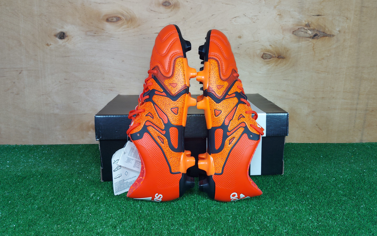 Adidas X 15.1 FG B26980 Leather Orange boots Cleats mens Adidas X 15.1 FG B26980 Leather Orange boots Cleats mens