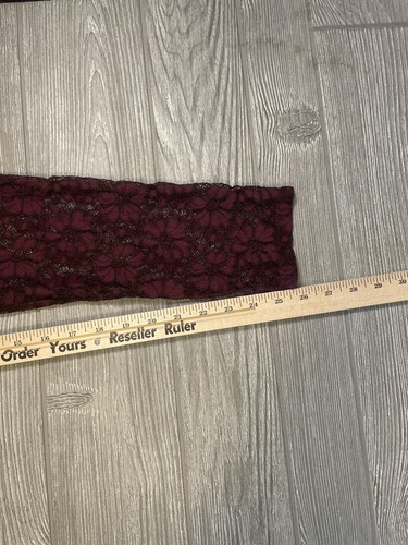 American Eagle Outfitters Burgundy Lace Polyester Pants - Picture 9 of 9