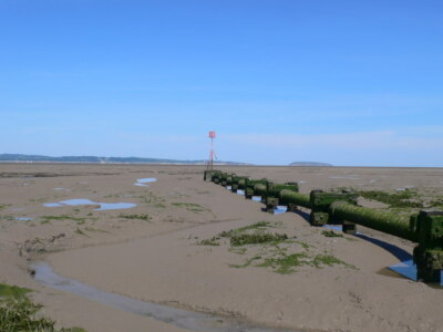 Foto 6x4 Outfall Pfeife, Morfa Aber Abergwyngregyn The straits are so shal c2009