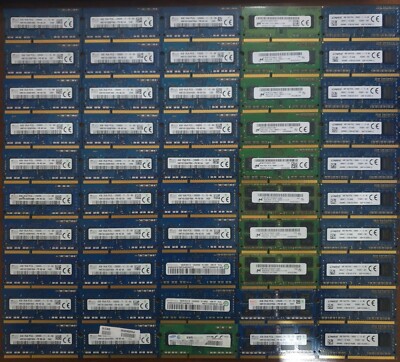 100 x 4GB DDR3L PC3L 12800s Laptop Notebook Speicher Ram SODIMM Restposten alle getestet