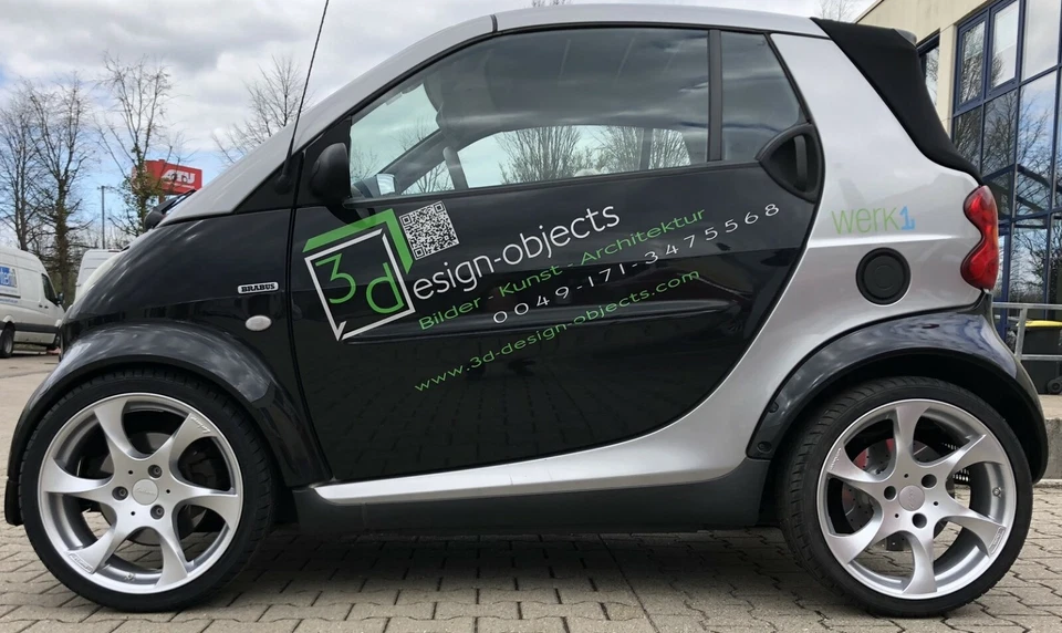 smart fortwo 450 Lorinser Speedy Komplettradsatz silber Satz Alufelgen 17 Zoll - Bild 3 von 4