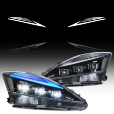 Pairs Headlights Projector LED DRL For 2006-2013 Lexus IS250 IS350 ISF /Startup
