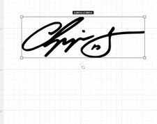 2023 Braves Chipper Jones Faux Facsimile Signature Vinyl Sticker Decal, Atlanta 
