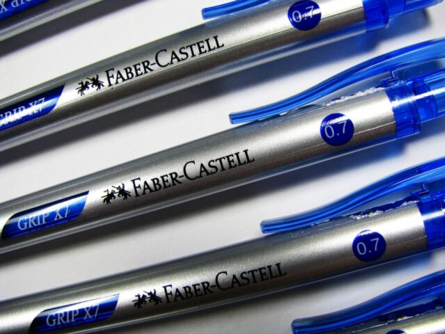Faber-Castell Grip X7 Style Retractable Ballpoint Blue Ink Pen 0.7 Mm 10 Pcs for sale online