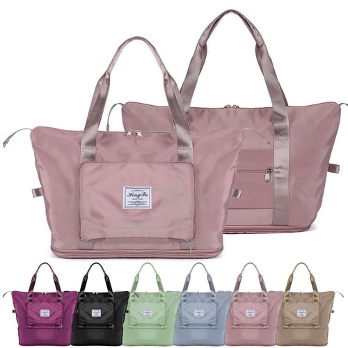 Mujeres Bolsos Plegables Impermeables Bolso de Lona Bolso de Mano Bolso de Viaje Grande Capacidad - Imagen 2 de 18