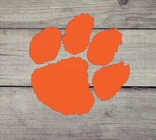 Clemson Tiger Paw Vinyl Decal - Clemson University - Stanley / Auto / Cell phone