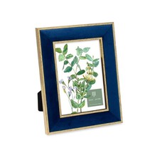 Isaac Jacobs 5x7 Navy Velvet Picture Frame with Metallic Gold 5x7,