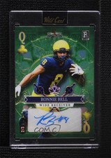 2023 Wild 5 Card Draw Stacked Deck Green Rainbow Foil 2/3 Ronnie Bell Auto v9t